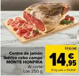 Carrefour Market Monte Honfria centro de jamón ibérico cebo campo oferta