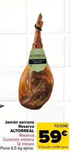 Carrefour Market Altoreal jamón serrano reserva oferta
