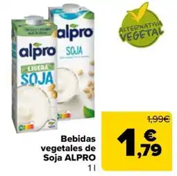 Carrefour Market Bebidas vegetales de Soja ALPRO oferta