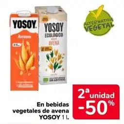 Carrefour Market Yosoy bebidas vegetales de avena oferta