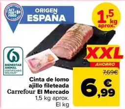 Carrefour Market Carrefour El Mercado Cinta de lomo ajillo fileteada oferta