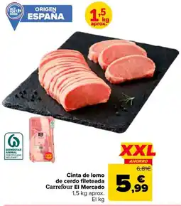 Carrefour Market Carrefour El Mercado cinta de lomo de cerdo fileteada oferta