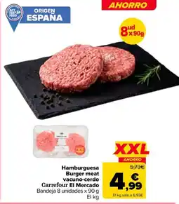 Carrefour Market Carrefour El Mercado hamburguesa burger meat vacuno-cerdo oferta