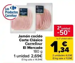 Carrefour Market Carrefour jamón cocido corte clásico oferta