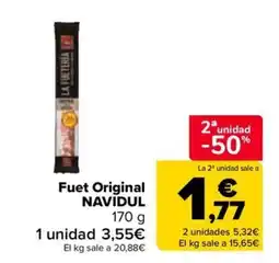 Carrefour Market La Bueteria Fuet Original Navidul oferta