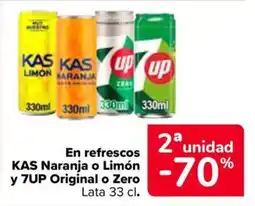 Carrefour Market Kas naranja o limón y 7up original o zero oferta