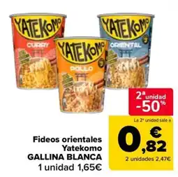 Carrefour Market Yatekomo fideos orientales gallina blanca oferta