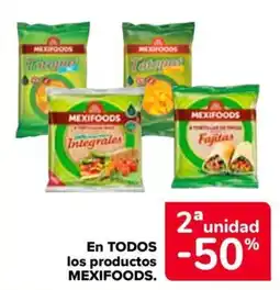 Carrefour Market Mexifoods en todos los productos oferta