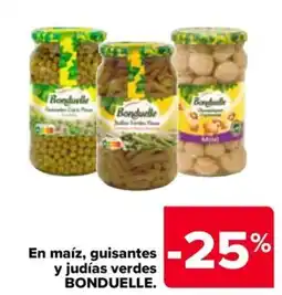 Carrefour Market Bonduelle en maíz, guisantes y judías verdes oferta