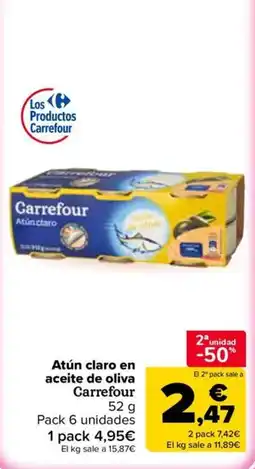 Carrefour Market Carrefour Atún claro en aceite de oliva oferta
