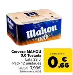Carrefour Market Mahou 0,0 Tostada oferta