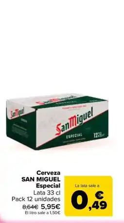 Carrefour Market San Miguel cerveza Especial oferta