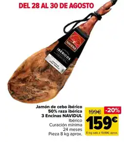 Carrefour Market Navidul jamón de cebo ibérico oferta