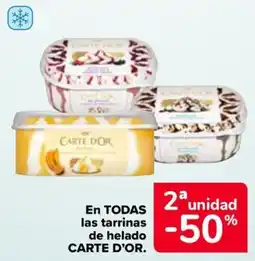 Carrefour Market Carte d'or en todas las tarrinas de helado oferta