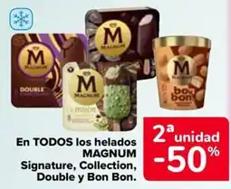 Carrefour Market Magnum en todos los helados signature collection double y bon bon oferta