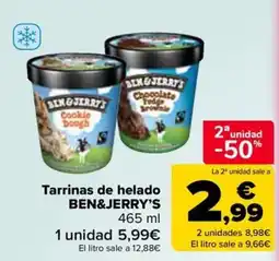 Carrefour Market Ben&Jerry's tarrinas de helado oferta