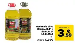 Carrefour Market La Masía aceite de oliva clásico 0,4º o sumum 1º oferta