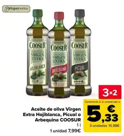 Carrefour Market Coosur aceite de oliva virgen extra hojiblanca, picual o arbequina oferta