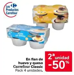 Carrefour Market Carrefour Classic flan de huevo y queso oferta