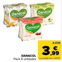 Carrefour Market Danacol Pack 6 unidades oferta
