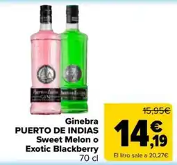 Carrefour Market Ginebra Puerto de Indias Sweet Melon o Exotic Blackberry oferta