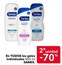 Carrefour Market Sanex los geles individuales oferta