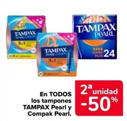Carrefour Market Tampax pearl en todos los tampones y compak pearl oferta