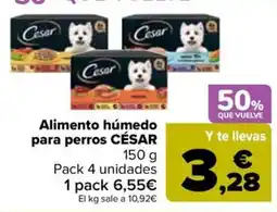 Carrefour Market César Alimento húmedo para perros oferta