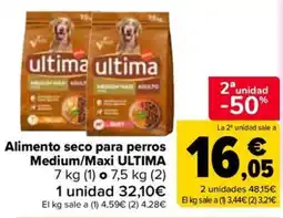 Carrefour Market ultima alimento seco para perros medium/maxi oferta