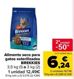 Carrefour Market Brekkies alimento seco para gatos esterilizados oferta