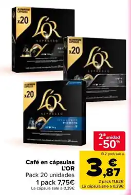 Carrefour Market L'OR café en cápsulas oferta