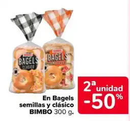 Carrefour Market Bimbo En bagels semillas y clásico oferta
