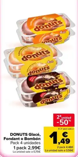 Carrefour Market donuts Glacé, Fondant o Bombón oferta
