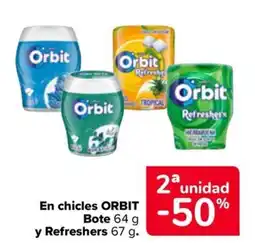 Carrefour Market Orbit En chicles Bote y Refreshers oferta
