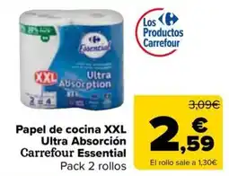Carrefour Market Carrefour Essential papel de cocina XXL Ultra Absorción oferta