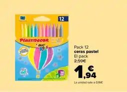 Carrefour Market Bic ceras pastel oferta