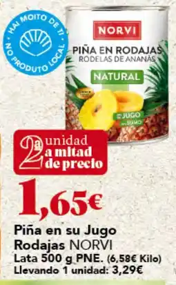 Gadis Norvi piña en rodajas oferta