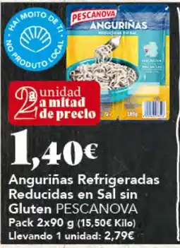 Gadis Pescanova angurinas refrigeradas reducidas en sal sin gluten oferta