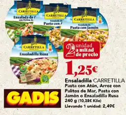 Gadis Carretilla ensaladilla rusa pasta con atun arroz con palitos de mar pasta con jamon oferta