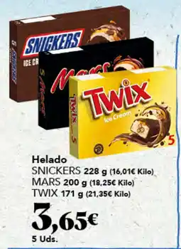 Gadis Helado SNICKERS MARS TWIX oferta