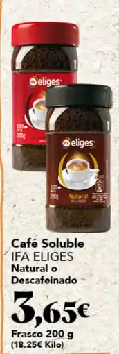 Gadis Ifa eliges café soluble natural o descafeinado oferta