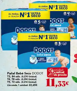Gadis Pañal Bebé Seco DODOT oferta