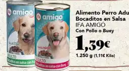 Gadis ifa amigo Alimento Perro Adulto Bocaditos en Salsa oferta