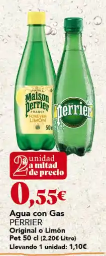 Gadis Perrier Agua con Gas Original o Limón oferta