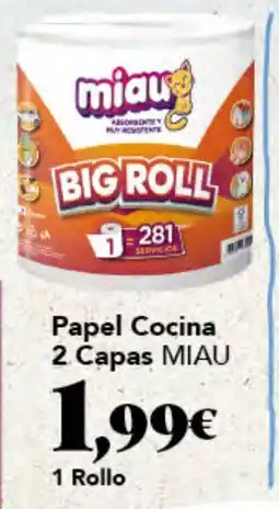 Gadis Miau papel cocina 2 capas oferta