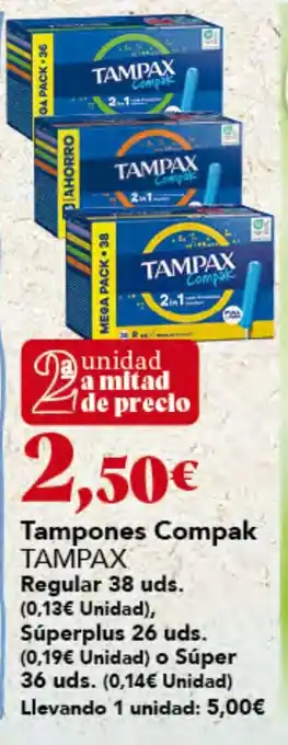 Gadis Tampax tampones compak oferta