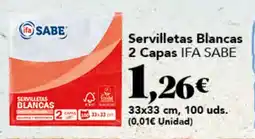 Gadis Ifa sabe servilletas blancas oferta