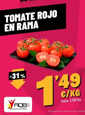 Tomate rojo en rama