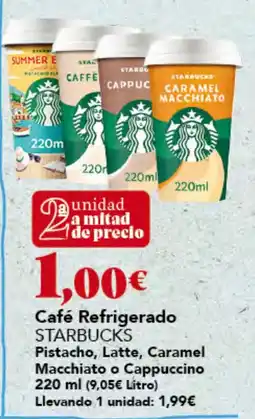 Gadis Starbucks café refrigerado pistacho latte caramel macchiato o cappuccino oferta