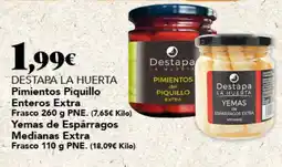 Gadis Destapa la huerta pimientos del piquillo enteros extra yemas de espárragos medianas extra oferta